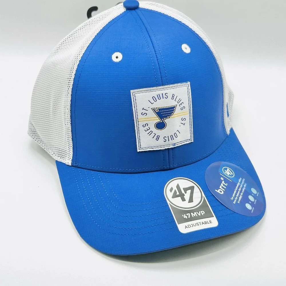St. Louis Blues '47 Brand Downburst MVP Hat Cap Adjustable Strapback NHL Blue